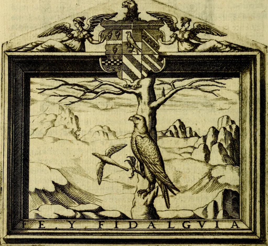 An illustration from Le imprese illvstri, con espositioni, et discorsi del S.or Ieronimo Rvscelli. Con la givnta di altre imprese tvtto riordinato et corretto da Fran.co Patritio, 1572, leaf 577
