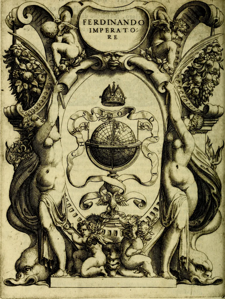 An illustration from Le imprese illvstri, con espositioni, et discorsi del S.or Ieronimo Rvscelli. Con la givnta di altre imprese tvtto riordinato et corretto da Fran.co Patritio, 1572, leaf 59