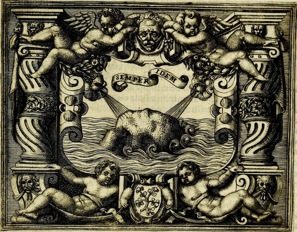 An illustration from Le imprese illvstri, con espositioni, et discorsi del S.or Ieronimo Rvscelli. Con la givnta di altre imprese tvtto riordinato et corretto da Fran.co Patritio, 1572, leaf 590