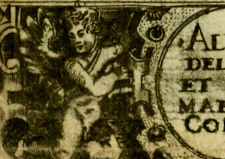 An illustration from Le imprese illvstri, con espositioni, et discorsi del S.or Ieronimo Rvscelli. Con la givnta di altre imprese tvtto riordinato et corretto da Fran.co Patritio, 1572, leaf 7