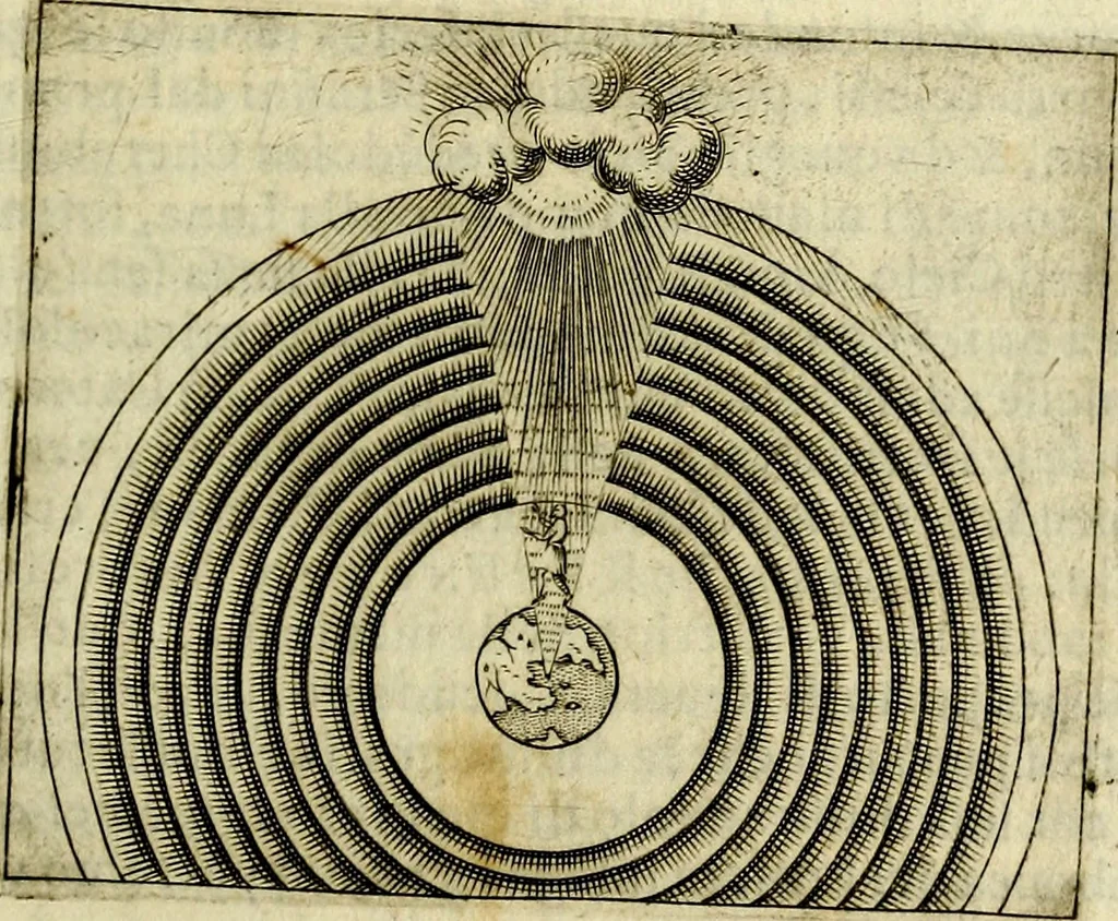An illustration from Le imprese illvstri, con espositioni, et discorsi del S.or Ieronimo Rvscelli. Con la givnta di altre imprese tvtto riordinato et corretto da Fran.co Patritio, 1572, leaf 70