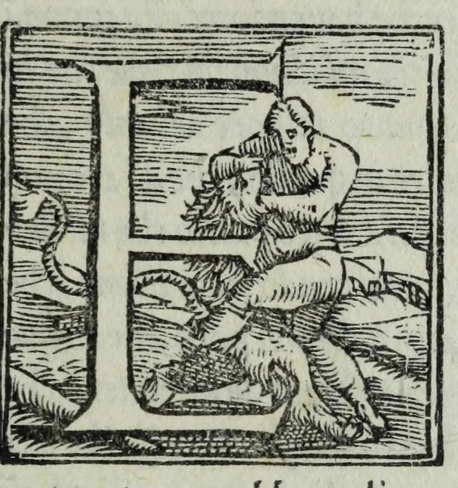 An illustration from Le iscrittioni poste sotto le vere imagini de gli hvomini famosi in lettere, 1558, leaf 7