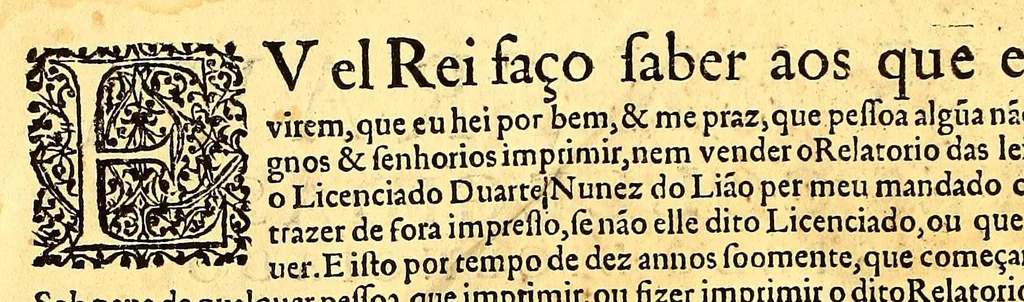 An illustration from Leis extravagantes collegidas e relatadas, 1569, leaf 4