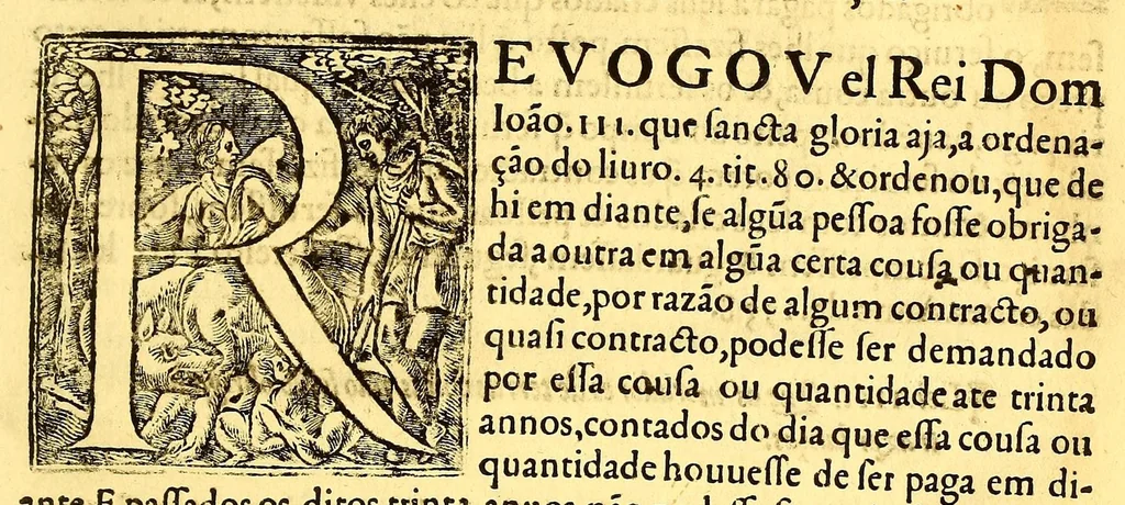 An illustration from Leis extravagantes collegidas e relatadas, 1569, leaf 407