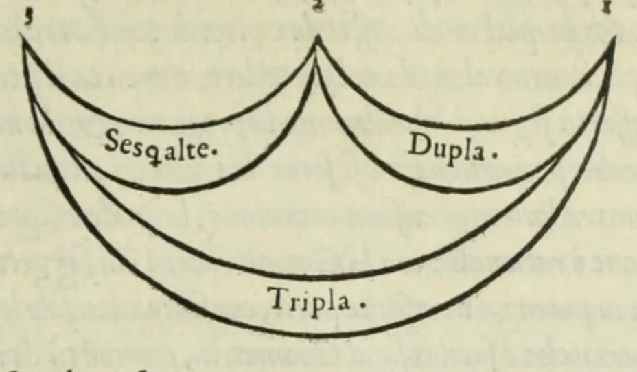 An illustration from Le istitutioni harmoniche : nelle quali oltra le materie appartenenti alla musica : si trouano dichiarati molti luoghi di poeti, d'historici, & di filosofi : si come leggerle si potrà chiaramente vedere, 1558, leaf 71
