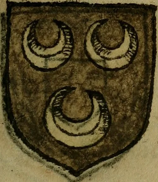 An illustration from Le jardin d'armoiries : contenant les armes de plusieurs nobles royaumes & maisons de Germanie Inferieure: oeuvre autant nouveau, que proufitable à tous amateurs du noble exercice d'armes. Den boomagert der wapenen, inhoudende wapenen van vele edele huysen van dese Nederlanden, en andere onliggende .., 1567, leaf 100