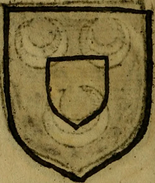 An illustration from Le jardin d'armoiries : contenant les armes de plusieurs nobles royaumes & maisons de Germanie Inferieure: oeuvre autant nouveau, que proufitable à tous amateurs du noble exercice d'armes. Den boomagert der wapenen, inhoudende wapenen van vele edele huysen van dese Nederlanden, en andere onliggende .., 1567, leaf 101