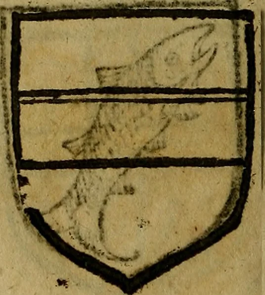 An illustration from Le jardin d'armoiries : contenant les armes de plusieurs nobles royaumes & maisons de Germanie Inferieure: oeuvre autant nouveau, que proufitable à tous amateurs du noble exercice d'armes. Den boomagert der wapenen, inhoudende wapenen van vele edele huysen van dese Nederlanden, en andere onliggende .., 1567, leaf 101