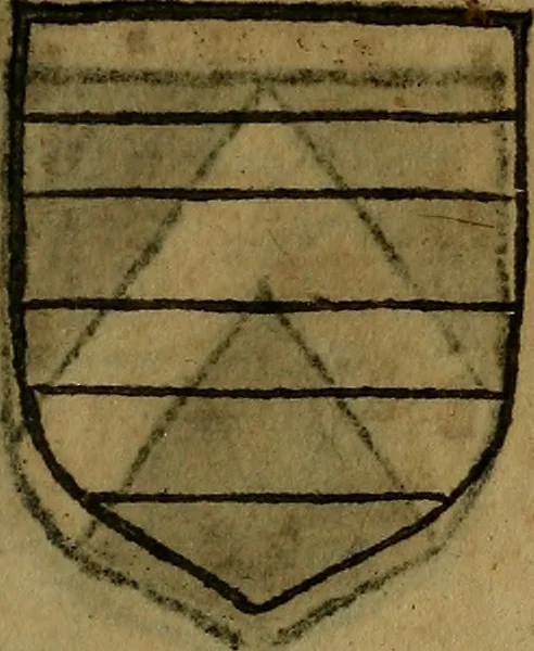 An illustration from Le jardin d'armoiries : contenant les armes de plusieurs nobles royaumes & maisons de Germanie Inferieure: oeuvre autant nouveau, que proufitable à tous amateurs du noble exercice d'armes. Den boomagert der wapenen, inhoudende wapenen van vele edele huysen van dese Nederlanden, en andere onliggende .., 1567, leaf 106