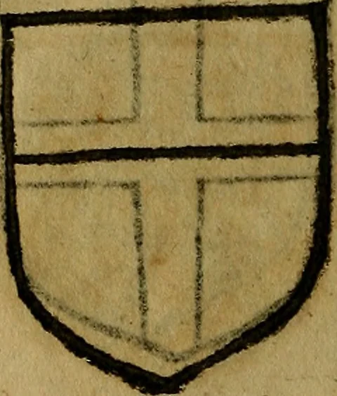 An illustration from Le jardin d'armoiries : contenant les armes de plusieurs nobles royaumes & maisons de Germanie Inferieure: oeuvre autant nouveau, que proufitable à tous amateurs du noble exercice d'armes. Den boomagert der wapenen, inhoudende wapenen van vele edele huysen van dese Nederlanden, en andere onliggende .., 1567, leaf 107