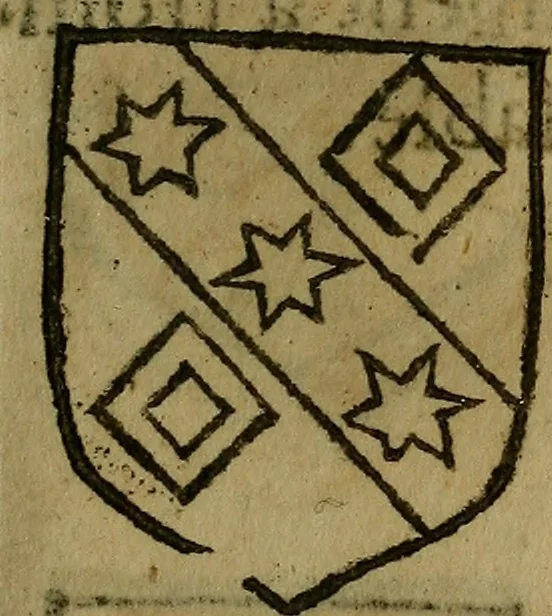 An illustration from Le jardin d'armoiries : contenant les armes de plusieurs nobles royaumes & maisons de Germanie Inferieure: oeuvre autant nouveau, que proufitable à tous amateurs du noble exercice d'armes. Den boomagert der wapenen, inhoudende wapenen van vele edele huysen van dese Nederlanden, en andere onliggende .., 1567, leaf 110