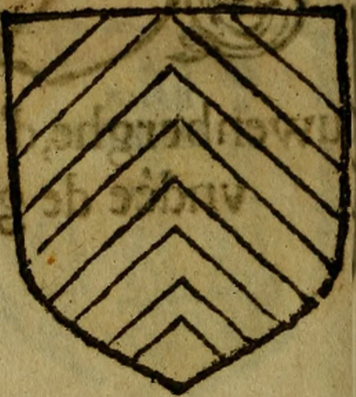 An illustration from Le jardin d'armoiries : contenant les armes de plusieurs nobles royaumes & maisons de Germanie Inferieure: oeuvre autant nouveau, que proufitable à tous amateurs du noble exercice d'armes. Den boomagert der wapenen, inhoudende wapenen van vele edele huysen van dese Nederlanden, en andere onliggende .., 1567, leaf 115
