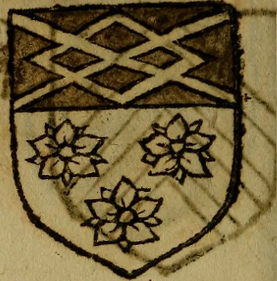 An illustration from Le jardin d'armoiries : contenant les armes de plusieurs nobles royaumes & maisons de Germanie Inferieure: oeuvre autant nouveau, que proufitable à tous amateurs du noble exercice d'armes. Den boomagert der wapenen, inhoudende wapenen van vele edele huysen van dese Nederlanden, en andere onliggende .., 1567, leaf 119