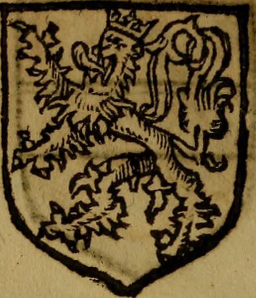 An illustration from Le jardin d'armoiries : contenant les armes de plusieurs nobles royaumes & maisons de Germanie Inferieure: oeuvre autant nouveau, que proufitable à tous amateurs du noble exercice d'armes. Den boomagert der wapenen, inhoudende wapenen van vele edele huysen van dese Nederlanden, en andere onliggende .., 1567, leaf 125