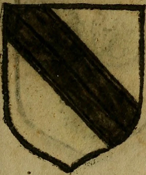 An illustration from Le jardin d'armoiries : contenant les armes de plusieurs nobles royaumes & maisons de Germanie Inferieure: oeuvre autant nouveau, que proufitable à tous amateurs du noble exercice d'armes. Den boomagert der wapenen, inhoudende wapenen van vele edele huysen van dese Nederlanden, en andere onliggende .., 1567, leaf 140