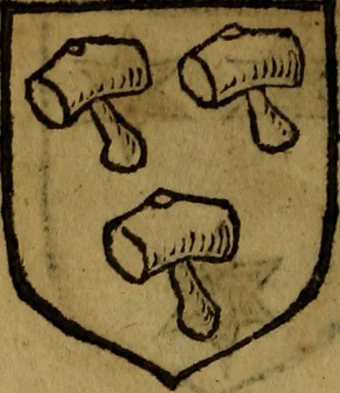 An illustration from Le jardin d'armoiries : contenant les armes de plusieurs nobles royaumes & maisons de Germanie Inferieure: oeuvre autant nouveau, que proufitable à tous amateurs du noble exercice d'armes. Den boomagert der wapenen, inhoudende wapenen van vele edele huysen van dese Nederlanden, en andere onliggende .., 1567, leaf 141
