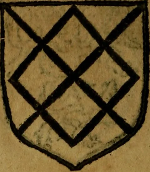 An illustration from Le jardin d'armoiries : contenant les armes de plusieurs nobles royaumes & maisons de Germanie Inferieure: oeuvre autant nouveau, que proufitable à tous amateurs du noble exercice d'armes. Den boomagert der wapenen, inhoudende wapenen van vele edele huysen van dese Nederlanden, en andere onliggende .., 1567, leaf 149