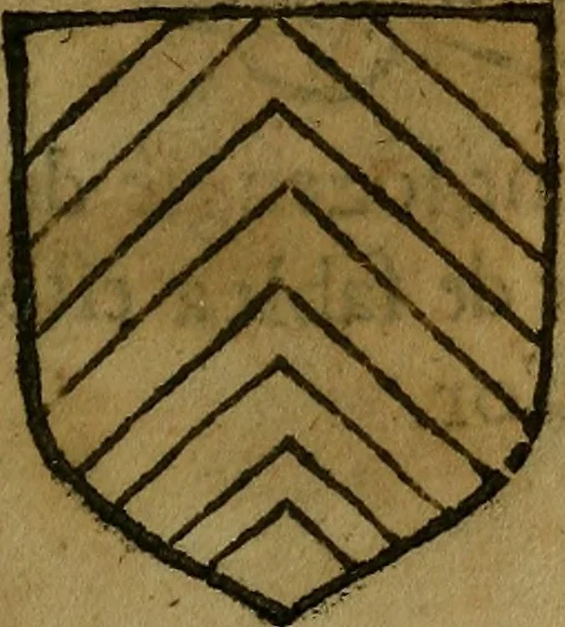 An illustration from Le jardin d'armoiries : contenant les armes de plusieurs nobles royaumes & maisons de Germanie Inferieure: oeuvre autant nouveau, que proufitable à tous amateurs du noble exercice d'armes. Den boomagert der wapenen, inhoudende wapenen van vele edele huysen van dese Nederlanden, en andere onliggende .., 1567, leaf 152
