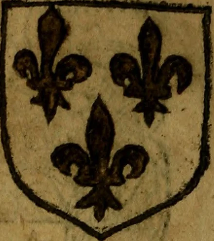 An illustration from Le jardin d'armoiries : contenant les armes de plusieurs nobles royaumes & maisons de Germanie Inferieure: oeuvre autant nouveau, que proufitable à tous amateurs du noble exercice d'armes. Den boomagert der wapenen, inhoudende wapenen van vele edele huysen van dese Nederlanden, en andere onliggende .., 1567, leaf 159