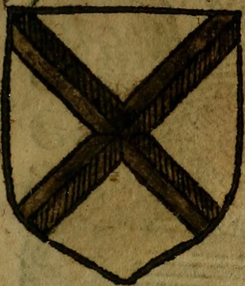 An illustration from Le jardin d'armoiries : contenant les armes de plusieurs nobles royaumes & maisons de Germanie Inferieure: oeuvre autant nouveau, que proufitable à tous amateurs du noble exercice d'armes. Den boomagert der wapenen, inhoudende wapenen van vele edele huysen van dese Nederlanden, en andere onliggende .., 1567, leaf 164