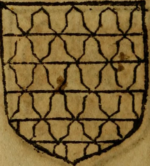 An illustration from Le jardin d'armoiries : contenant les armes de plusieurs nobles royaumes & maisons de Germanie Inferieure: oeuvre autant nouveau, que proufitable à tous amateurs du noble exercice d'armes. Den boomagert der wapenen, inhoudende wapenen van vele edele huysen van dese Nederlanden, en andere onliggende .., 1567, leaf 167
