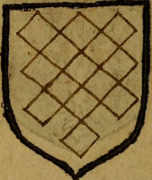 An illustration from Le jardin d'armoiries : contenant les armes de plusieurs nobles royaumes & maisons de Germanie Inferieure: oeuvre autant nouveau, que proufitable à tous amateurs du noble exercice d'armes. Den boomagert der wapenen, inhoudende wapenen van vele edele huysen van dese Nederlanden, en andere onliggende .., 1567, leaf 173