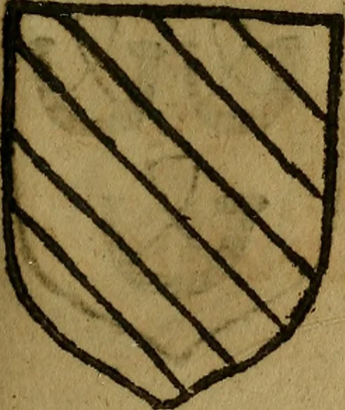 An illustration from Le jardin d'armoiries : contenant les armes de plusieurs nobles royaumes & maisons de Germanie Inferieure: oeuvre autant nouveau, que proufitable à tous amateurs du noble exercice d'armes. Den boomagert der wapenen, inhoudende wapenen van vele edele huysen van dese Nederlanden, en andere onliggende .., 1567, leaf 174