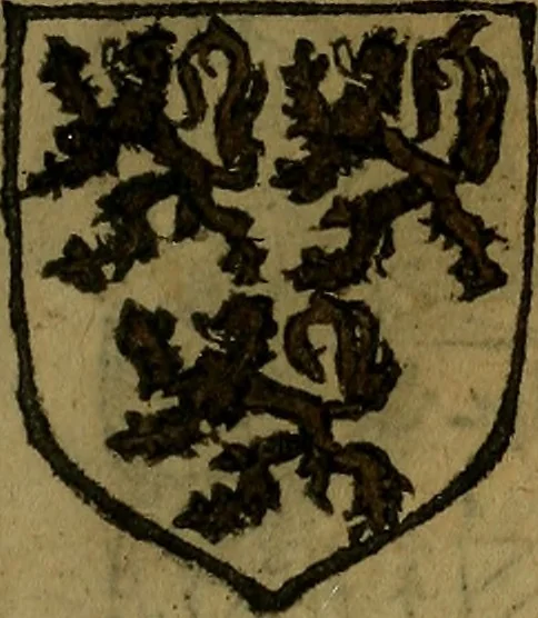 An illustration from Le jardin d'armoiries : contenant les armes de plusieurs nobles royaumes & maisons de Germanie Inferieure: oeuvre autant nouveau, que proufitable à tous amateurs du noble exercice d'armes. Den boomagert der wapenen, inhoudende wapenen van vele edele huysen van dese Nederlanden, en andere onliggende .., 1567, leaf 178