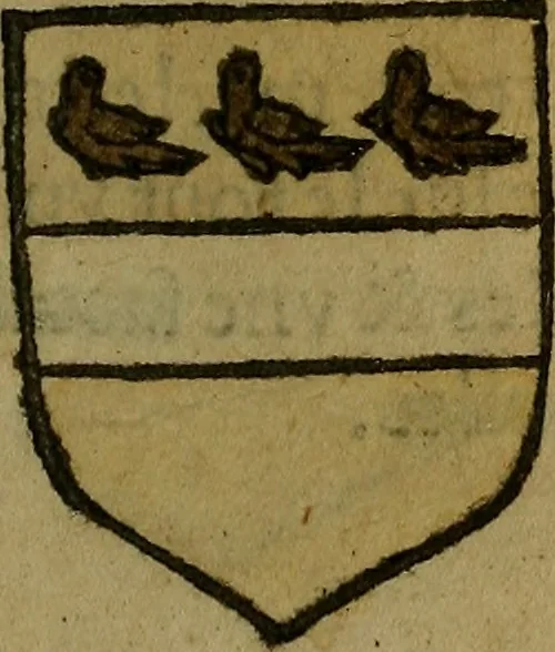 An illustration from Le jardin d'armoiries : contenant les armes de plusieurs nobles royaumes & maisons de Germanie Inferieure: oeuvre autant nouveau, que proufitable à tous amateurs du noble exercice d'armes. Den boomagert der wapenen, inhoudende wapenen van vele edele huysen van dese Nederlanden, en andere onliggende .., 1567, leaf 178