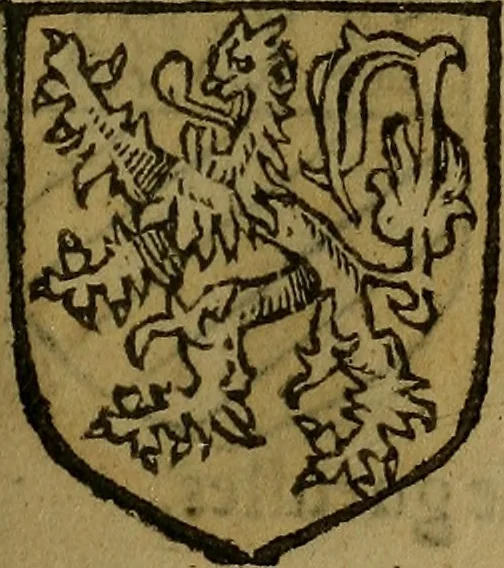 An illustration from Le jardin d'armoiries : contenant les armes de plusieurs nobles royaumes & maisons de Germanie Inferieure: oeuvre autant nouveau, que proufitable à tous amateurs du noble exercice d'armes. Den boomagert der wapenen, inhoudende wapenen van vele edele huysen van dese Nederlanden, en andere onliggende .., 1567, leaf 178