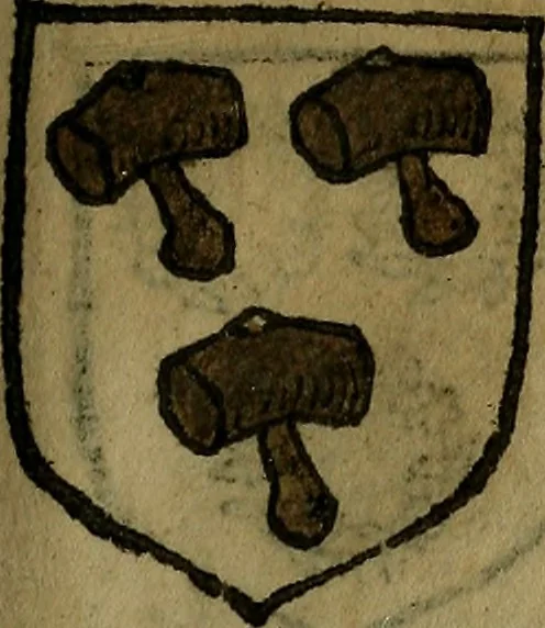An illustration from Le jardin d'armoiries : contenant les armes de plusieurs nobles royaumes & maisons de Germanie Inferieure: oeuvre autant nouveau, que proufitable à tous amateurs du noble exercice d'armes. Den boomagert der wapenen, inhoudende wapenen van vele edele huysen van dese Nederlanden, en andere onliggende .., 1567, leaf 182