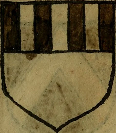 An illustration from Le jardin d'armoiries : contenant les armes de plusieurs nobles royaumes & maisons de Germanie Inferieure: oeuvre autant nouveau, que proufitable à tous amateurs du noble exercice d'armes. Den boomagert der wapenen, inhoudende wapenen van vele edele huysen van dese Nederlanden, en andere onliggende .., 1567, leaf 186