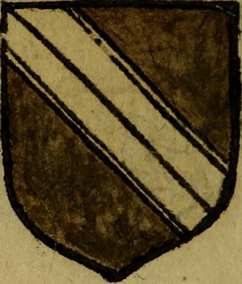 An illustration from Le jardin d'armoiries : contenant les armes de plusieurs nobles royaumes & maisons de Germanie Inferieure: oeuvre autant nouveau, que proufitable à tous amateurs du noble exercice d'armes. Den boomagert der wapenen, inhoudende wapenen van vele edele huysen van dese Nederlanden, en andere onliggende .., 1567, leaf 187
