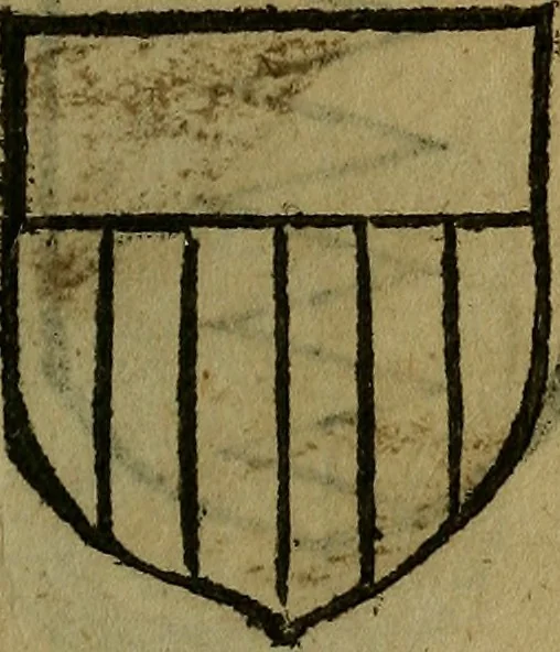 An illustration from Le jardin d'armoiries : contenant les armes de plusieurs nobles royaumes & maisons de Germanie Inferieure: oeuvre autant nouveau, que proufitable à tous amateurs du noble exercice d'armes. Den boomagert der wapenen, inhoudende wapenen van vele edele huysen van dese Nederlanden, en andere onliggende .., 1567, leaf 188