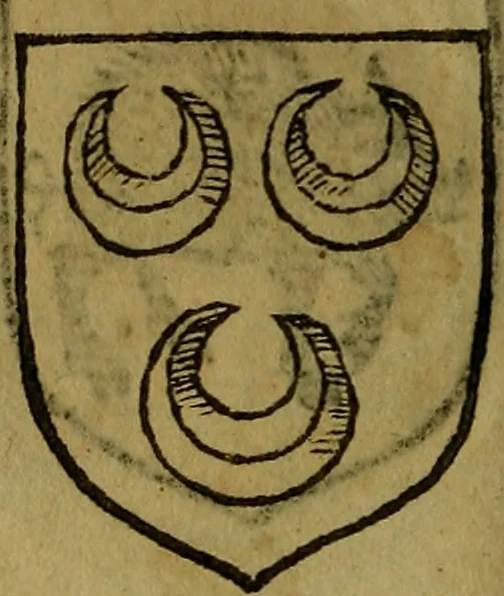 An illustration from Le jardin d'armoiries : contenant les armes de plusieurs nobles royaumes & maisons de Germanie Inferieure: oeuvre autant nouveau, que proufitable à tous amateurs du noble exercice d'armes. Den boomagert der wapenen, inhoudende wapenen van vele edele huysen van dese Nederlanden, en andere onliggende .., 1567, leaf 193