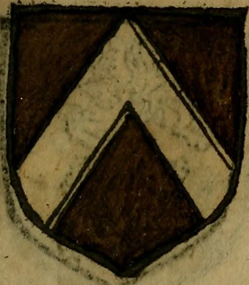 An illustration from Le jardin d'armoiries : contenant les armes de plusieurs nobles royaumes & maisons de Germanie Inferieure: oeuvre autant nouveau, que proufitable à tous amateurs du noble exercice d'armes. Den boomagert der wapenen, inhoudende wapenen van vele edele huysen van dese Nederlanden, en andere onliggende .., 1567, leaf 194