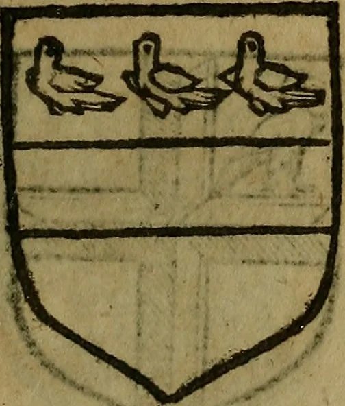 An illustration from Le jardin d'armoiries : contenant les armes de plusieurs nobles royaumes & maisons de Germanie Inferieure: oeuvre autant nouveau, que proufitable à tous amateurs du noble exercice d'armes. Den boomagert der wapenen, inhoudende wapenen van vele edele huysen van dese Nederlanden, en andere onliggende .., 1567, leaf 194