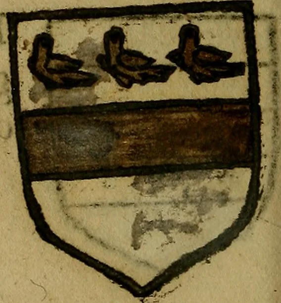 An illustration from Le jardin d'armoiries : contenant les armes de plusieurs nobles royaumes & maisons de Germanie Inferieure: oeuvre autant nouveau, que proufitable à tous amateurs du noble exercice d'armes. Den boomagert der wapenen, inhoudende wapenen van vele edele huysen van dese Nederlanden, en andere onliggende .., 1567, leaf 199