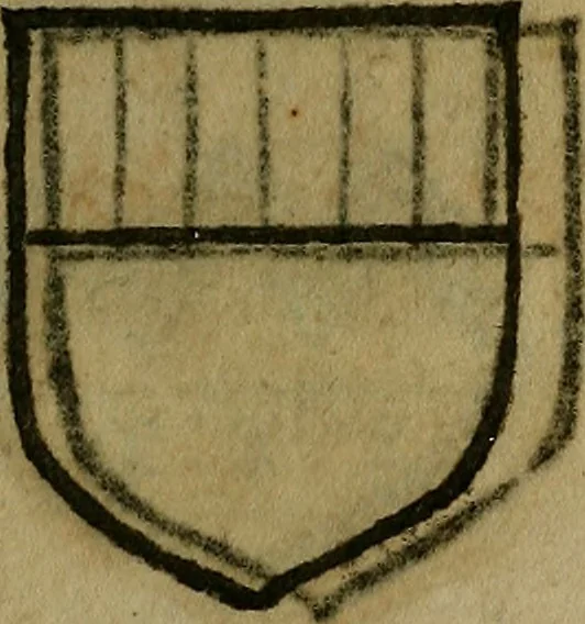An illustration from Le jardin d'armoiries : contenant les armes de plusieurs nobles royaumes & maisons de Germanie Inferieure: oeuvre autant nouveau, que proufitable à tous amateurs du noble exercice d'armes. Den boomagert der wapenen, inhoudende wapenen van vele edele huysen van dese Nederlanden, en andere onliggende .., 1567, leaf 200