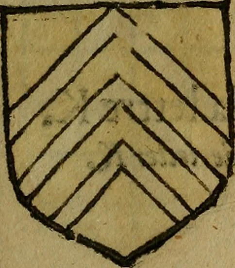 An illustration from Le jardin d'armoiries : contenant les armes de plusieurs nobles royaumes & maisons de Germanie Inferieure: oeuvre autant nouveau, que proufitable à tous amateurs du noble exercice d'armes. Den boomagert der wapenen, inhoudende wapenen van vele edele huysen van dese Nederlanden, en andere onliggende .., 1567, leaf 204