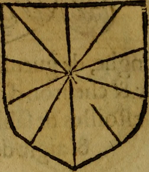 An illustration from Le jardin d'armoiries : contenant les armes de plusieurs nobles royaumes & maisons de Germanie Inferieure: oeuvre autant nouveau, que proufitable à tous amateurs du noble exercice d'armes. Den boomagert der wapenen, inhoudende wapenen van vele edele huysen van dese Nederlanden, en andere onliggende .., 1567, leaf 211