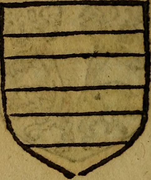 An illustration from Le jardin d'armoiries : contenant les armes de plusieurs nobles royaumes & maisons de Germanie Inferieure: oeuvre autant nouveau, que proufitable à tous amateurs du noble exercice d'armes. Den boomagert der wapenen, inhoudende wapenen van vele edele huysen van dese Nederlanden, en andere onliggende .., 1567, leaf 217