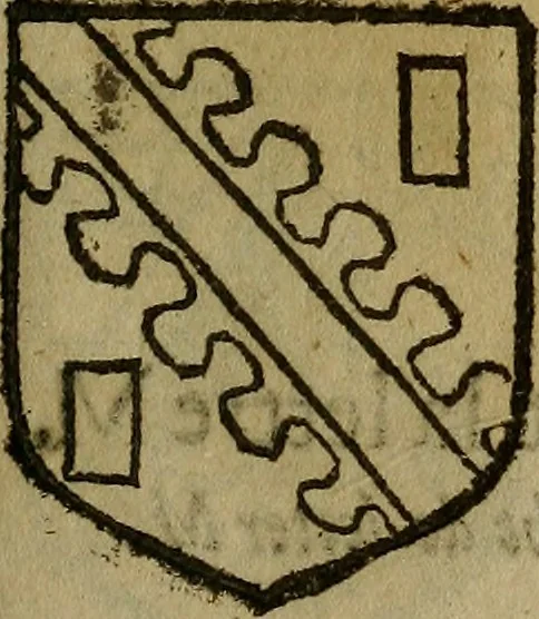 An illustration from Le jardin d'armoiries : contenant les armes de plusieurs nobles royaumes & maisons de Germanie Inferieure: oeuvre autant nouveau, que proufitable à tous amateurs du noble exercice d'armes. Den boomagert der wapenen, inhoudende wapenen van vele edele huysen van dese Nederlanden, en andere onliggende .., 1567, leaf 226