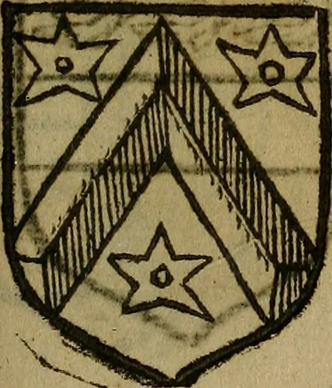An illustration from Le jardin d'armoiries : contenant les armes de plusieurs nobles royaumes & maisons de Germanie Inferieure: oeuvre autant nouveau, que proufitable à tous amateurs du noble exercice d'armes. Den boomagert der wapenen, inhoudende wapenen van vele edele huysen van dese Nederlanden, en andere onliggende .., 1567, leaf 228