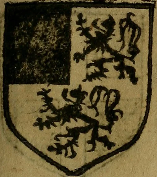 An illustration from Le jardin d'armoiries : contenant les armes de plusieurs nobles royaumes & maisons de Germanie Inferieure: oeuvre autant nouveau, que proufitable à tous amateurs du noble exercice d'armes. Den boomagert der wapenen, inhoudende wapenen van vele edele huysen van dese Nederlanden, en andere onliggende .., 1567, leaf 236