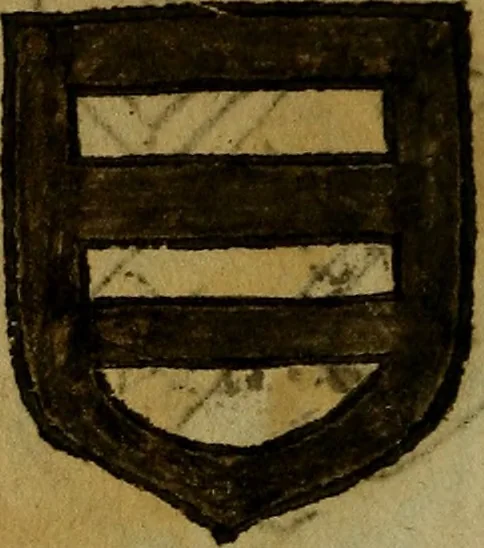 An illustration from Le jardin d'armoiries : contenant les armes de plusieurs nobles royaumes & maisons de Germanie Inferieure: oeuvre autant nouveau, que proufitable à tous amateurs du noble exercice d'armes. Den boomagert der wapenen, inhoudende wapenen van vele edele huysen van dese Nederlanden, en andere onliggende .., 1567, leaf 237