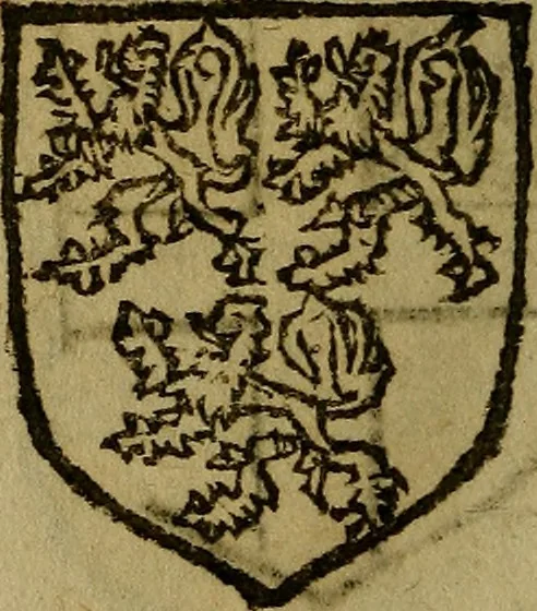 An illustration from Le jardin d'armoiries : contenant les armes de plusieurs nobles royaumes & maisons de Germanie Inferieure: oeuvre autant nouveau, que proufitable à tous amateurs du noble exercice d'armes. Den boomagert der wapenen, inhoudende wapenen van vele edele huysen van dese Nederlanden, en andere onliggende .., 1567, leaf 237