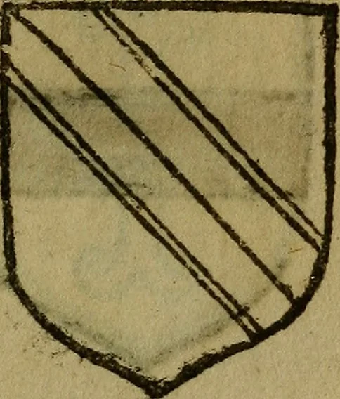 An illustration from Le jardin d'armoiries : contenant les armes de plusieurs nobles royaumes & maisons de Germanie Inferieure: oeuvre autant nouveau, que proufitable à tous amateurs du noble exercice d'armes. Den boomagert der wapenen, inhoudende wapenen van vele edele huysen van dese Nederlanden, en andere onliggende .., 1567, leaf 242
