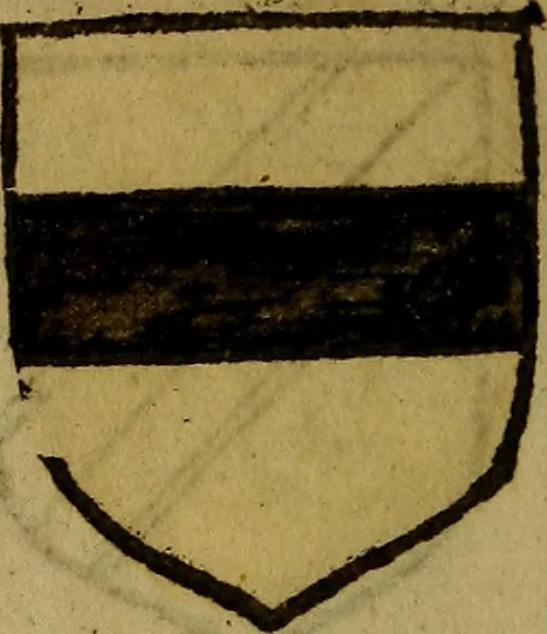 An illustration from Le jardin d'armoiries : contenant les armes de plusieurs nobles royaumes & maisons de Germanie Inferieure: oeuvre autant nouveau, que proufitable à tous amateurs du noble exercice d'armes. Den boomagert der wapenen, inhoudende wapenen van vele edele huysen van dese Nederlanden, en andere onliggende .., 1567, leaf 243
