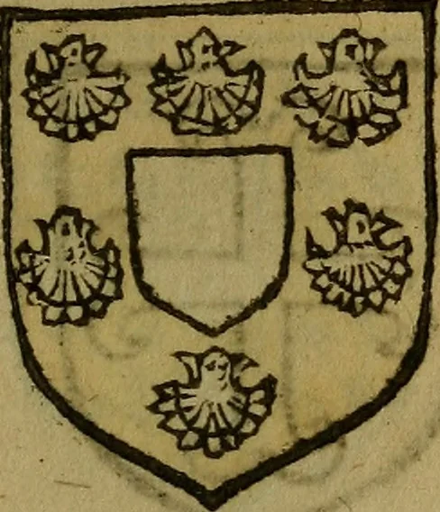 An illustration from Le jardin d'armoiries : contenant les armes de plusieurs nobles royaumes & maisons de Germanie Inferieure: oeuvre autant nouveau, que proufitable à tous amateurs du noble exercice d'armes. Den boomagert der wapenen, inhoudende wapenen van vele edele huysen van dese Nederlanden, en andere onliggende .., 1567, leaf 248